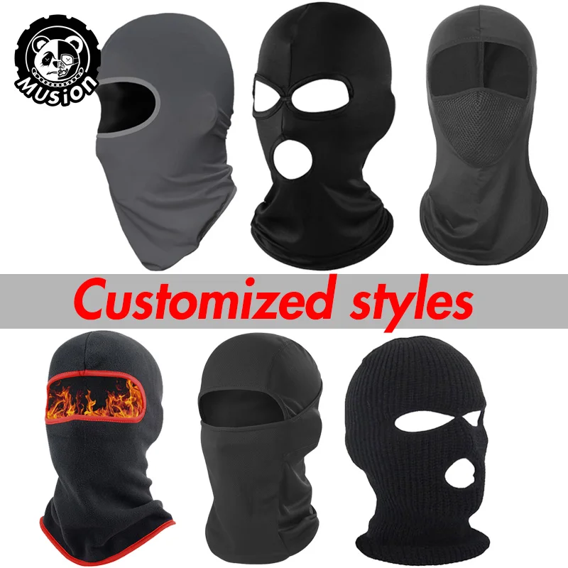 Balaclava personalizado para reunião esportiva, máscara de esqui facial completa, capuz tático, motocicleta correndo tempo presente, torcer para o rosto