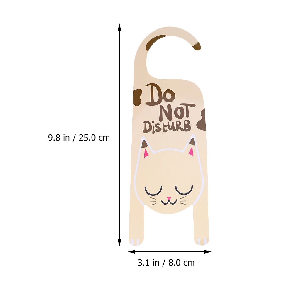 

3pcs Pvc Door Hanging Tags Do Not Disturb Hotel Reminder Signs Cute Cat Bar Cafe Club Use Long Lasting Easy