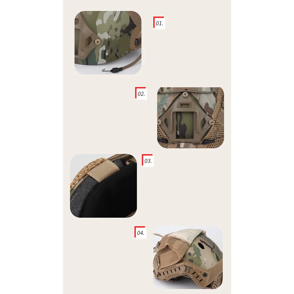 Outdoor Helmet Cover Camouflage Helmet Headdress With Elastic Cord Paintball Helmet Accessories (helmet Not Included) drop ship