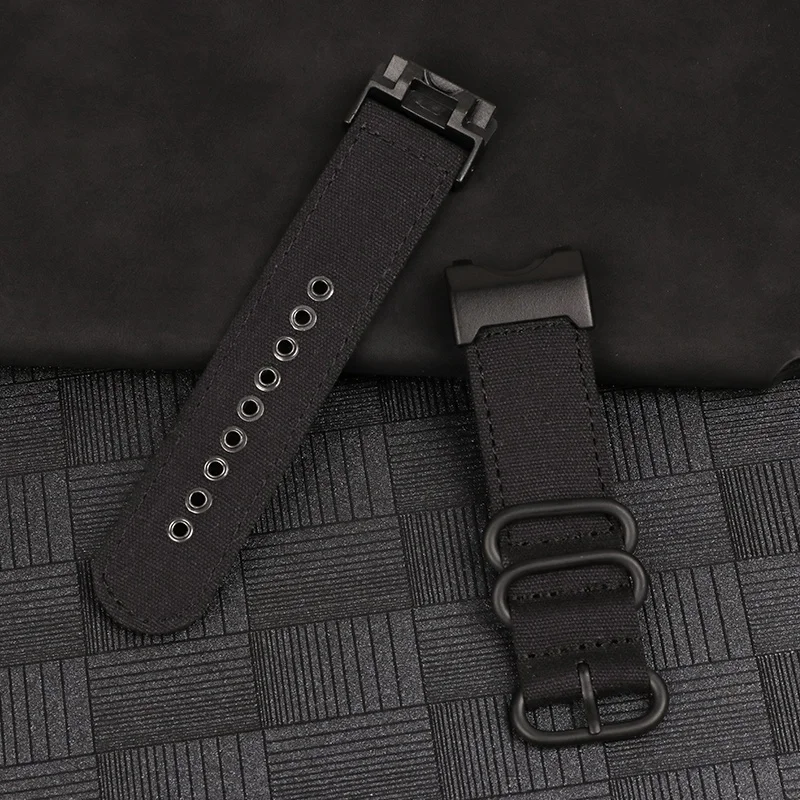 Pure cotton canvas and nylon - woven watch bands Watch Strap for Casio G - shock Mudmaster GWG - 1000GB series