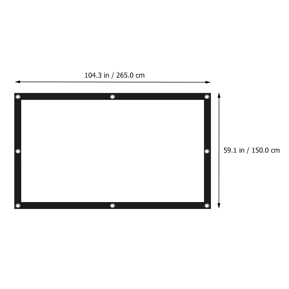 

Foldable Portable Projector Screen 120 Inch 16:9 Compact Anti Crease Polyester Lightweight Indoor Outdoor Camping