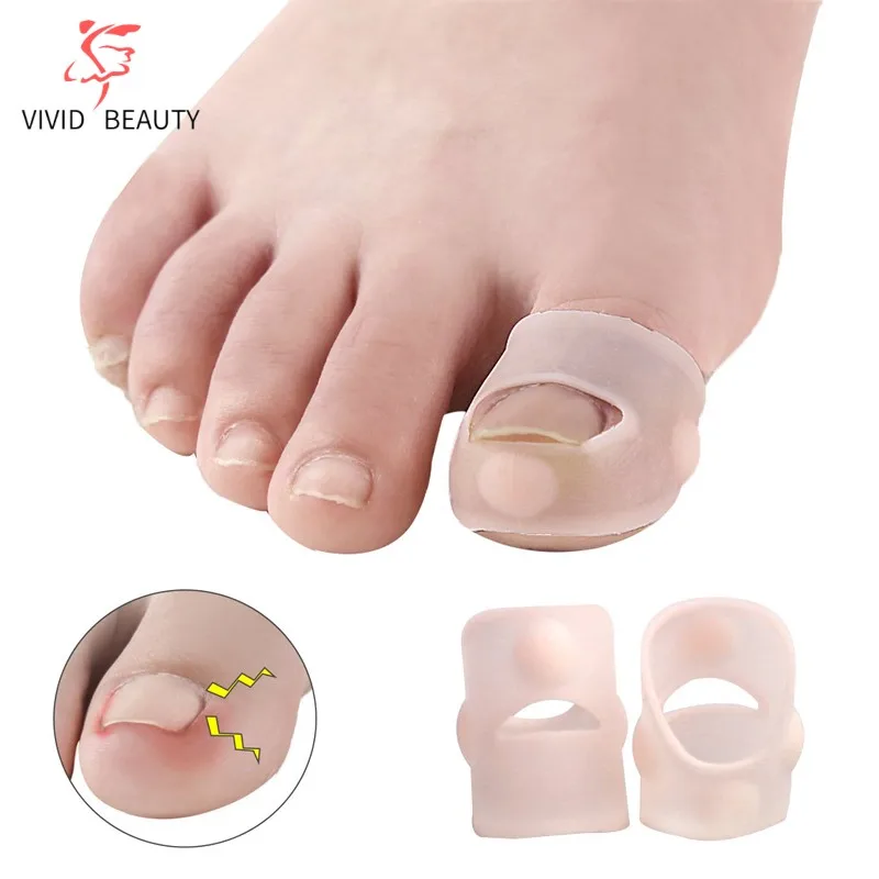 Strumento di correzione dell'unghia incarnita in Silicone trattamento per unghie incarnite invisibili Clip lisciante elastica Brace Feet Care Tools