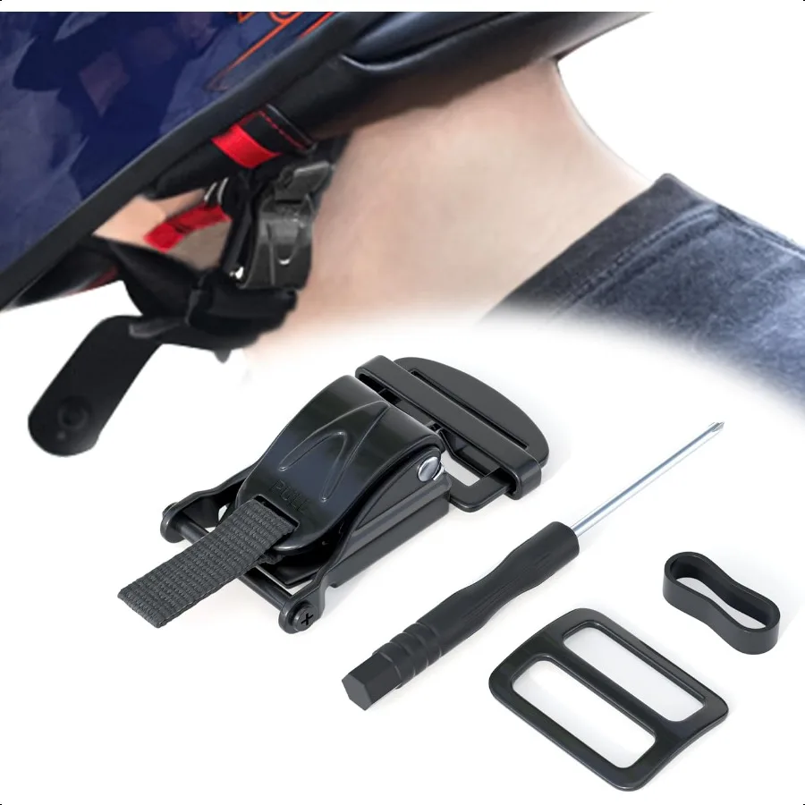 

Helmet Quick Release Buckle Kit for Motorcycle Helmet Metal Motorcycle Helmet Accories Helmet Chin Strap Replace DRING Helmets