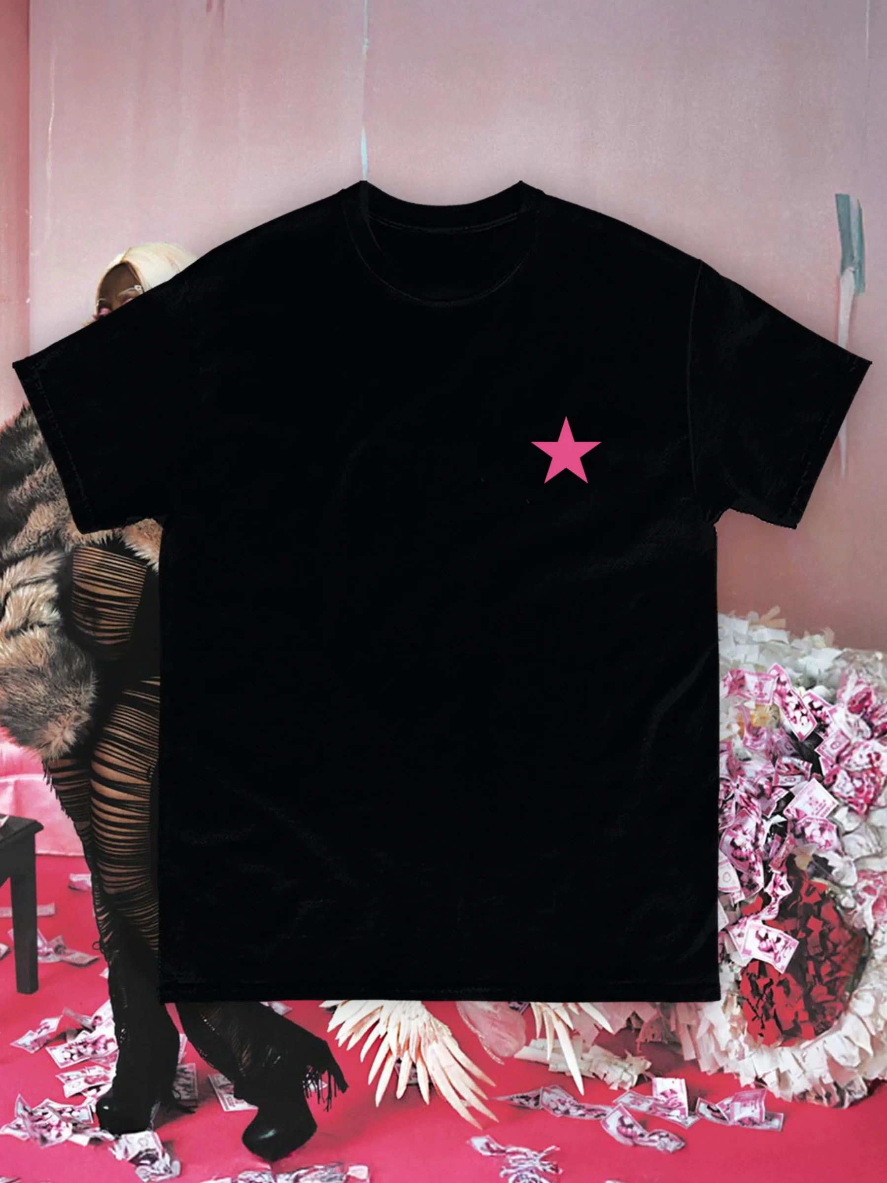 France Singer Theodora Album MEGA BBL Graphic T-shirt Men Women Pop Music T-shirt Casual Cotton Vintage TShirts Unisex Tops