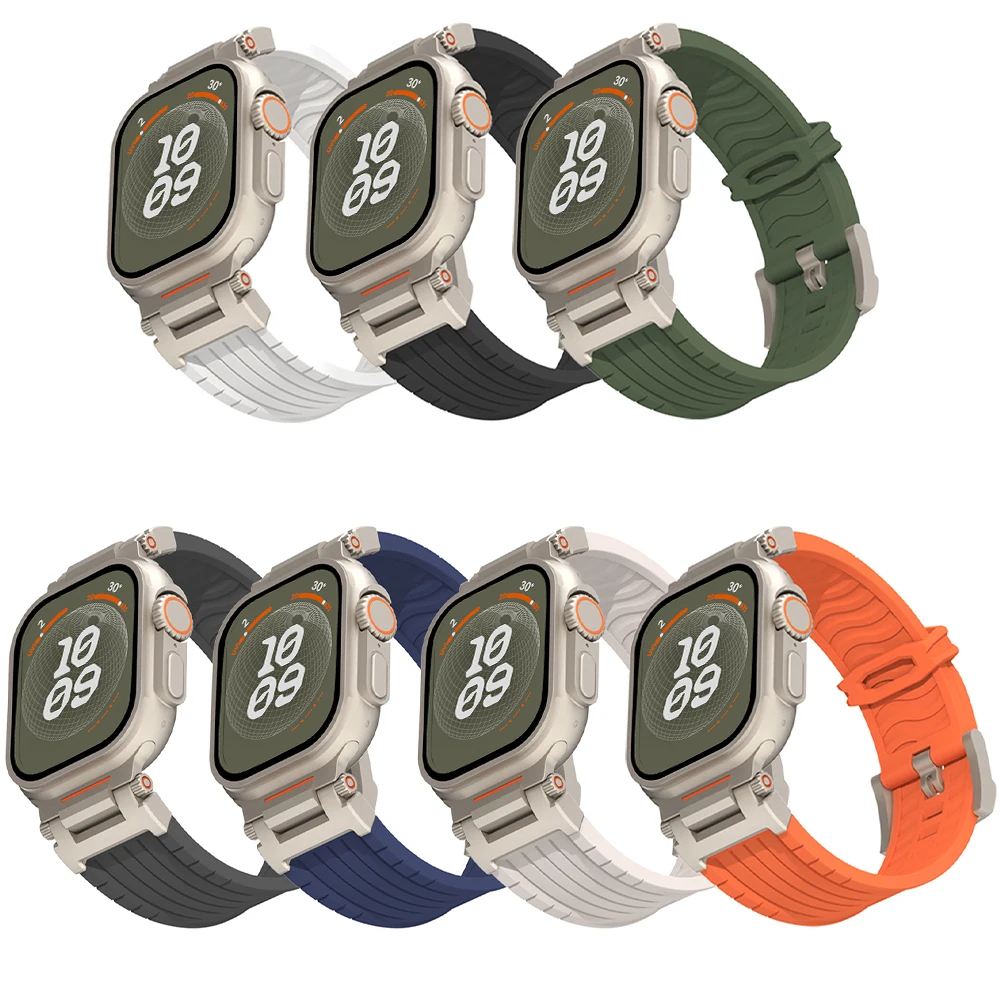 سوار رياضي من السيليكون للساعة ، ألترا ، حلقة ناعمة لسلسلة Iwatch 9 ، 8 ، 7 ، 6 ، 5 ، 4 ، SE ، 45 ، 44 ، 42 ، Apple ، 49 أو