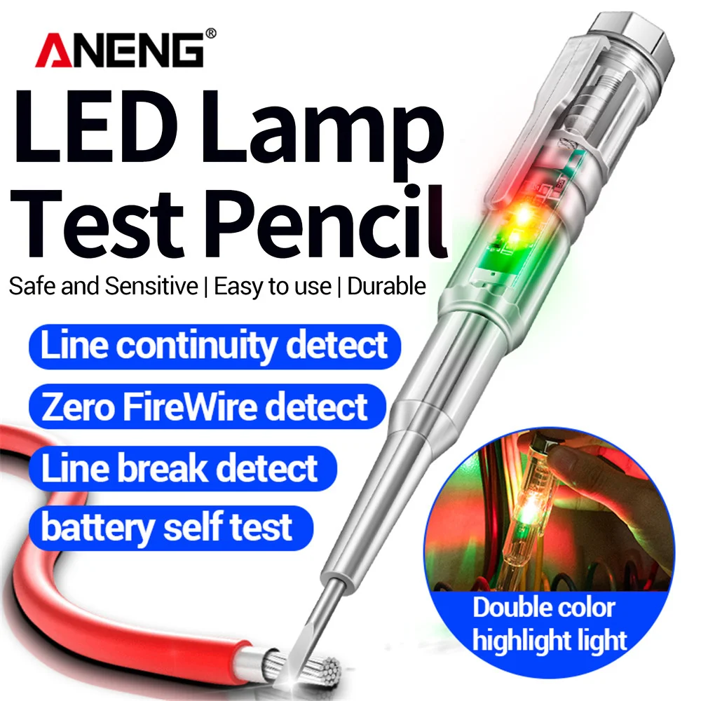 ANENG B13 LED Electric Tester Pen 24-250V Portable Screwdriver Indicator Highlight Display Induction Function Electroprobe Tools