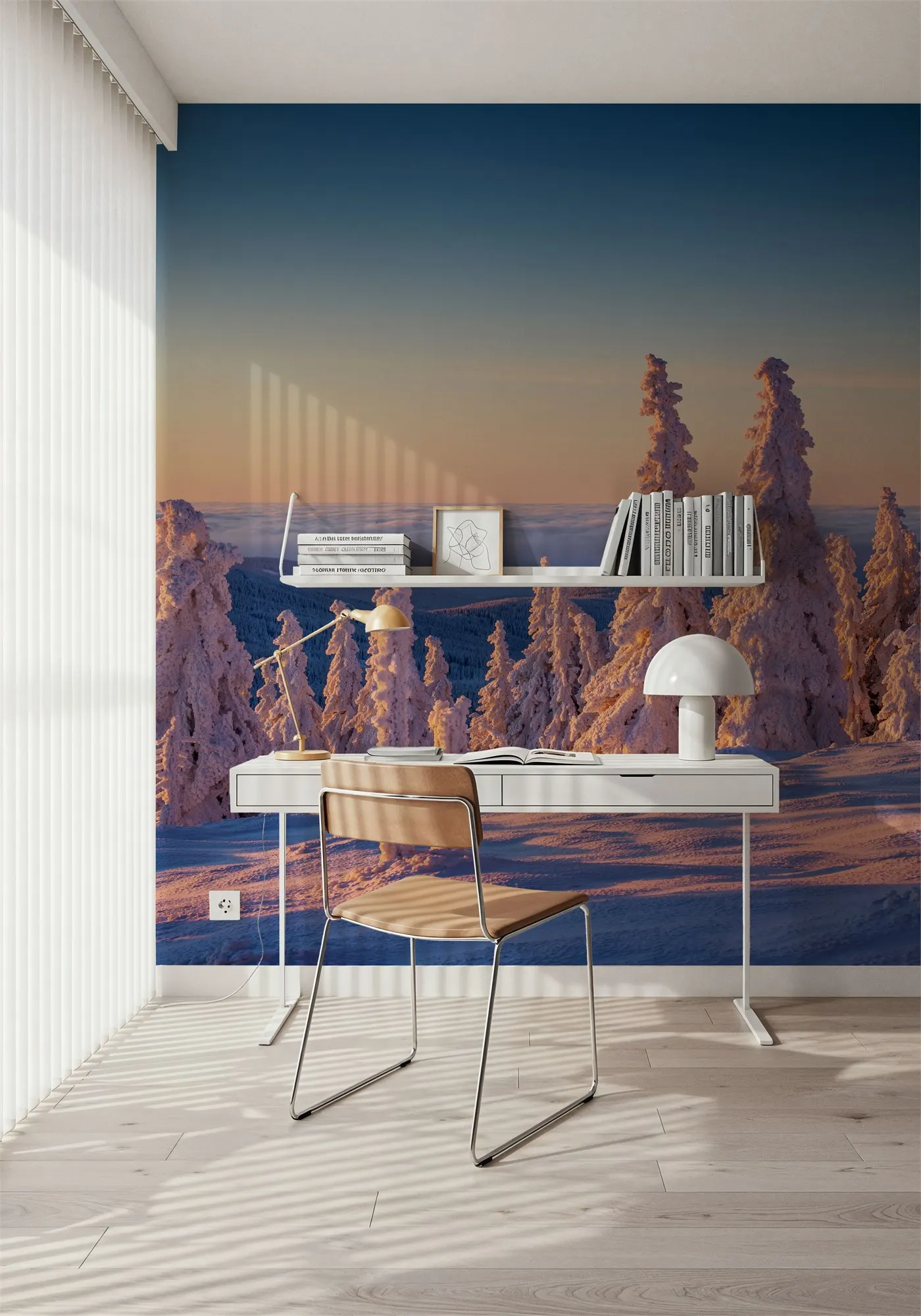 Custom Top of the Mountain Landscape Wallpaper Large Peel and Stick Mural Wall Decor