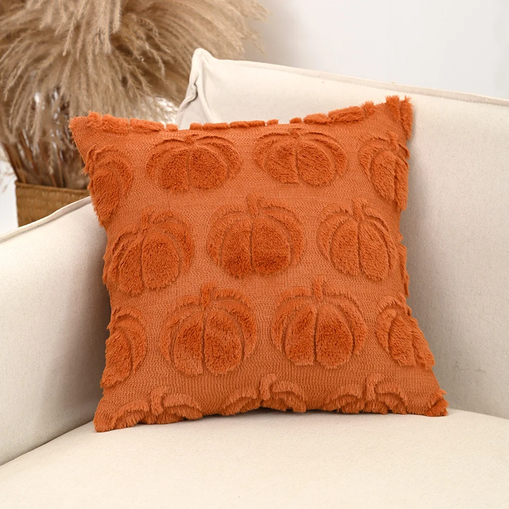 Drop Shipping Halloween Light Luxury High-end Pumpkin Pillow Embroidered Cushion Cover Living Room Sofa Decoration Наволочка