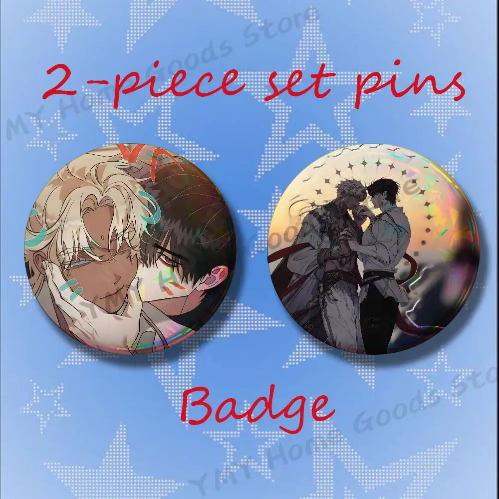Shuraka Tei Anime Blossoms of the White Night Brooches for Backpack Accessories 25 32 44 58 75mm Round 2-piece set Free Mix