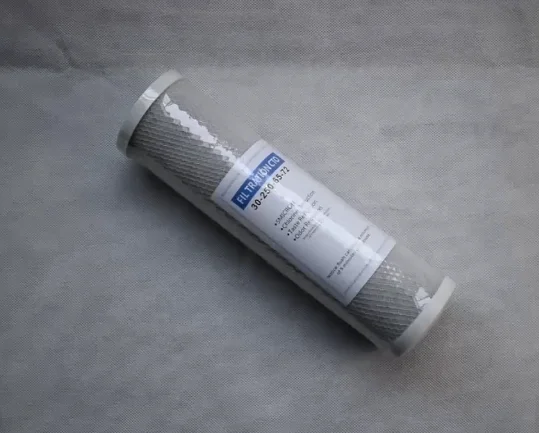 10-inch flat port CTO sintered and compressed activated carbon water purifier pure water machine net carbon rod filter element