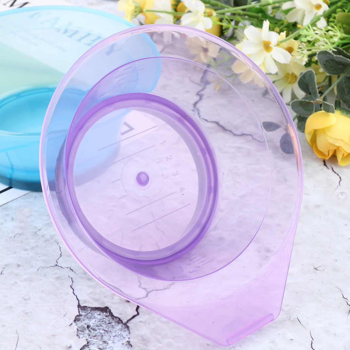 

2pcs Dye Mixing Reusable Plastic Hair Coloring Bowl For Salon Diy Hairdressing Tool No Mess Hair Color Dye Bowl