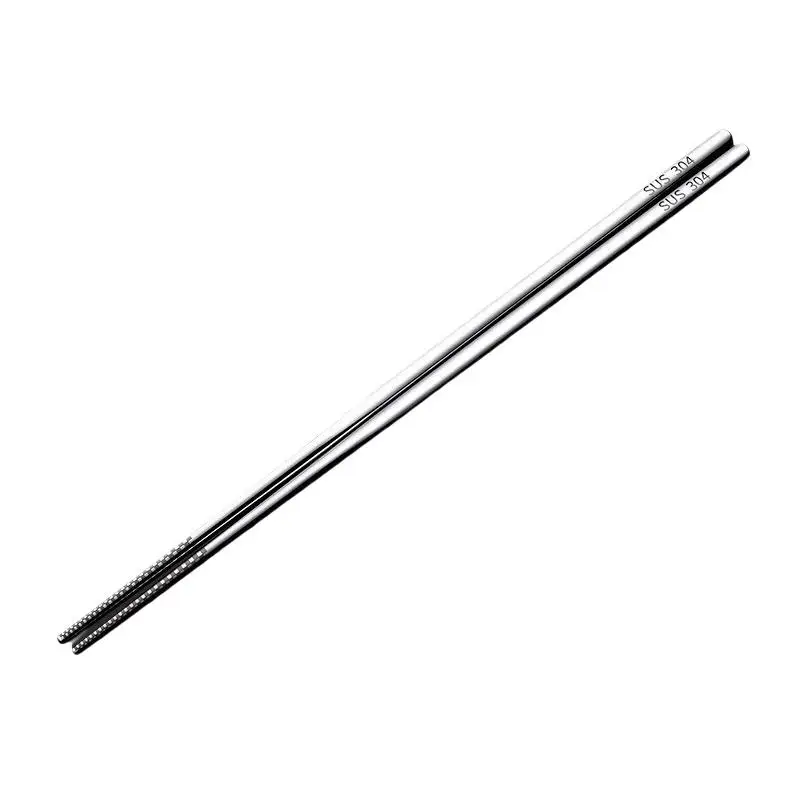 Laser Non-Slip Food Grade 304 Stainless Steel Chopsticks 21cm Reusable Tableware for Picnic Catering Family Use