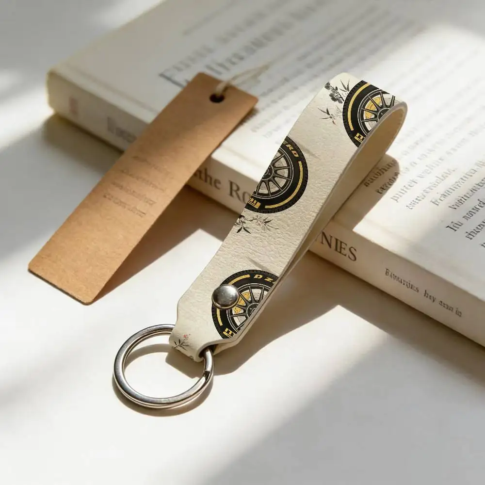 

Брелок для ключей PIRELLI из высококачественной искусственной кожи, винтажный стиль, для мотоциклов, скутеров и мотокросса