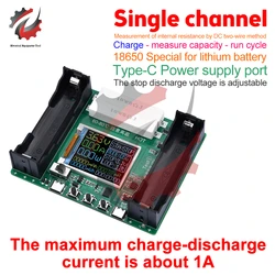 18650/21700 modulo Tester di capacità della batteria al litio Display digitale LCD USB di tipo C ad alta precisione modulo di capacità reale MaH/mwH