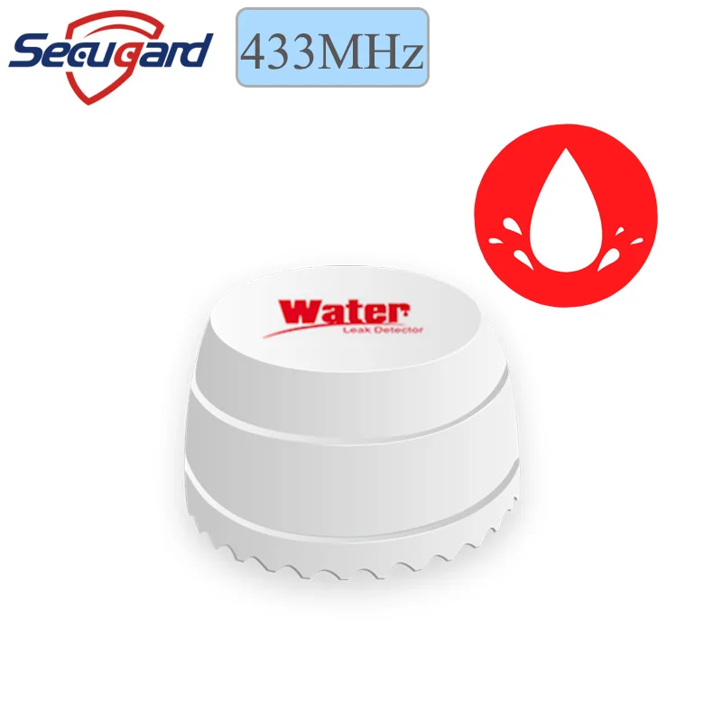 

433MHz Water Leakage Detector Wireless Leak Detection Flood Overflow Warning Water Leaks Sensor For Home Security Alarm System