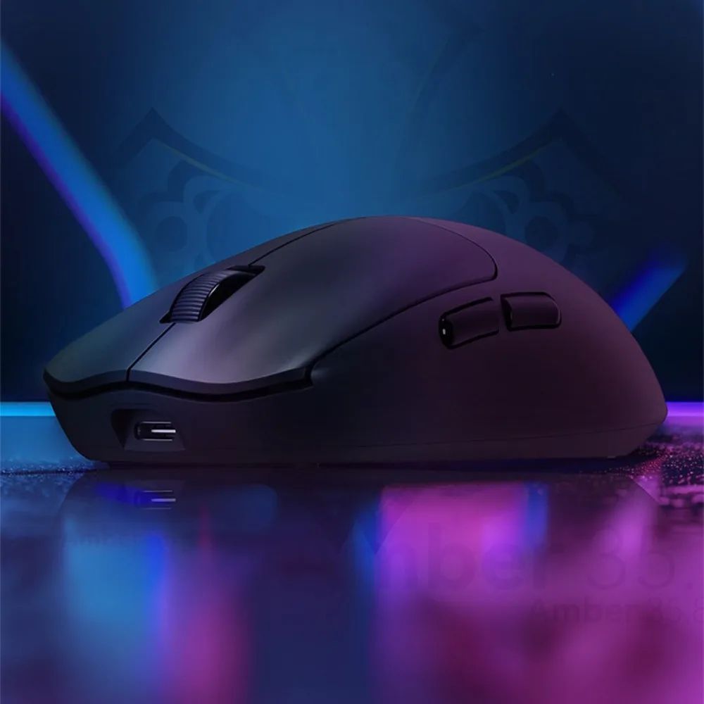 IYX Amber 35.8 Mouse Dual-Mode PAW3395 Wireless Low Latency Lightweight Gamer Mouse Custom 8K Ergonomic Gaming Accessories Gifts