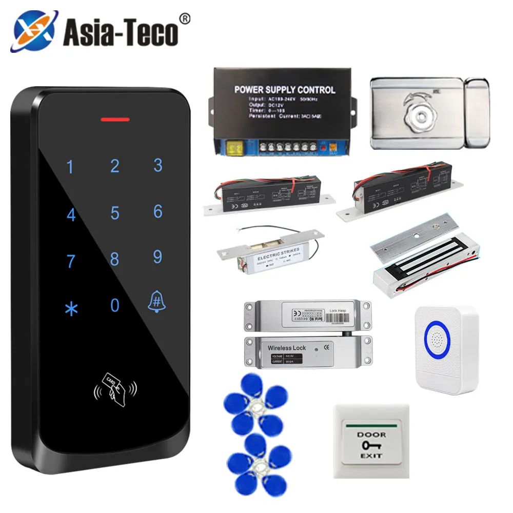 

Backlit Touch Keyboard Relay Point Access Control Package Power Supply Electronic Door Lock Kit Retractable Kit Escape Room Set