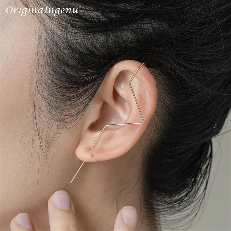 

Piercing Earrings Ear Cuff Handmade Jewelry 925 Silver/Gold Filled Brinco Minimalist Oorbellen Vintage Earring For Women