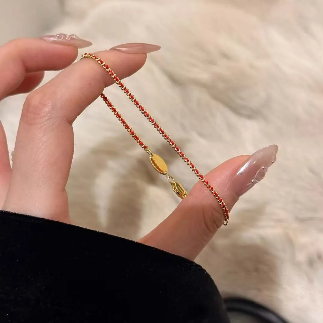 Small red string bracelet - exquisite and versatile accessory for the zodiac year transformation. Hand-woven string bracelet