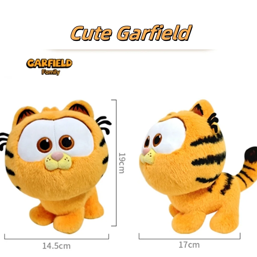 Garfield Boneca De Pelúcia Chaveiro, Cartoon Anime Filme Pelúcia Peluche para Sacos Decoração, Aniversário e Presente de Natal, Original, Kawaii