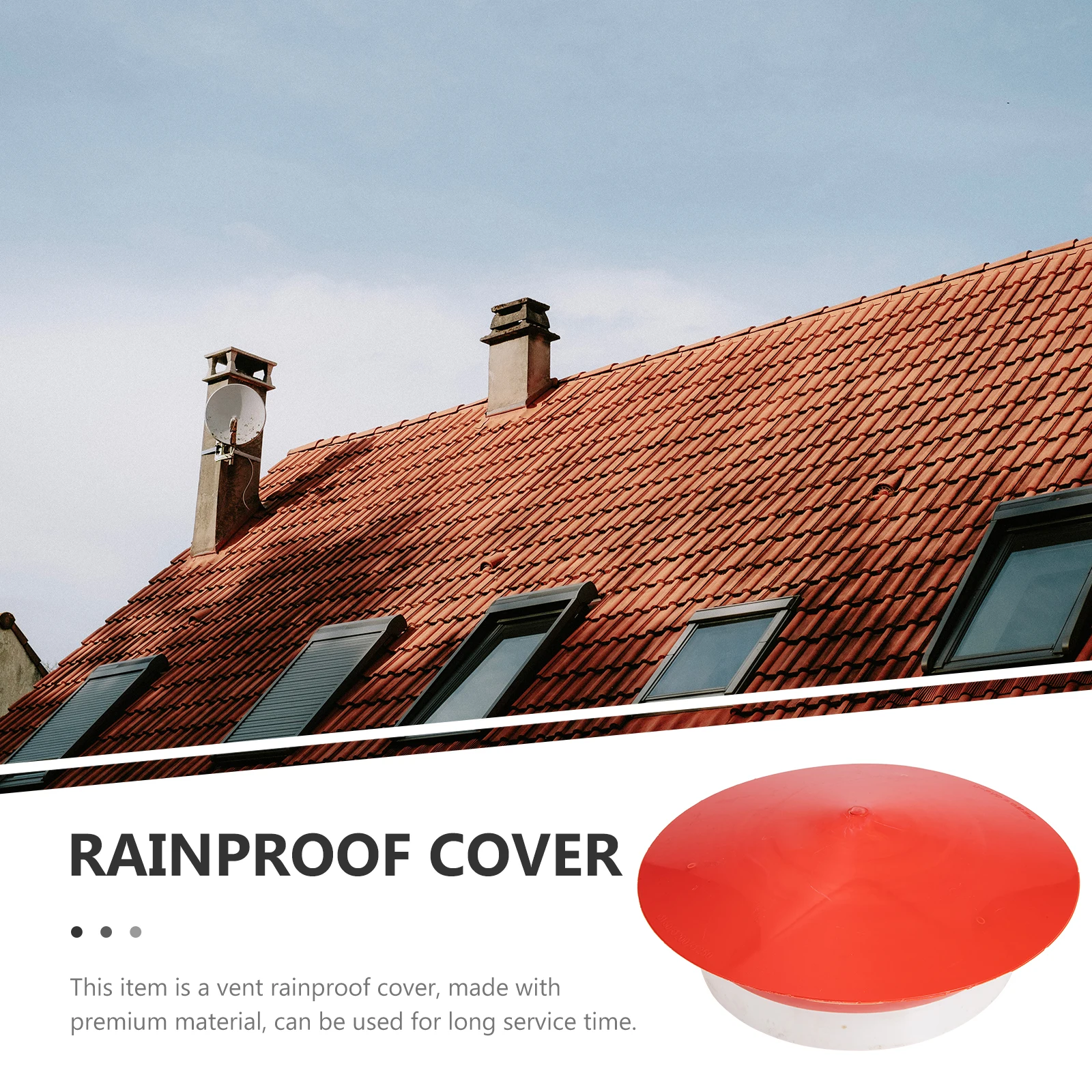 

Chimney Rainproof Roof Vent Cap Durable PVC Cover for Fireplace Garden Home Windproof Snowproof Roof Vent Caps