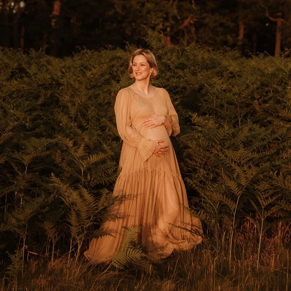 

Maternity Photography Props Dress Elegant Pregnant Women Photoshoot Gown Studio Pregnancy Outfits Baby Shower Evening Garment