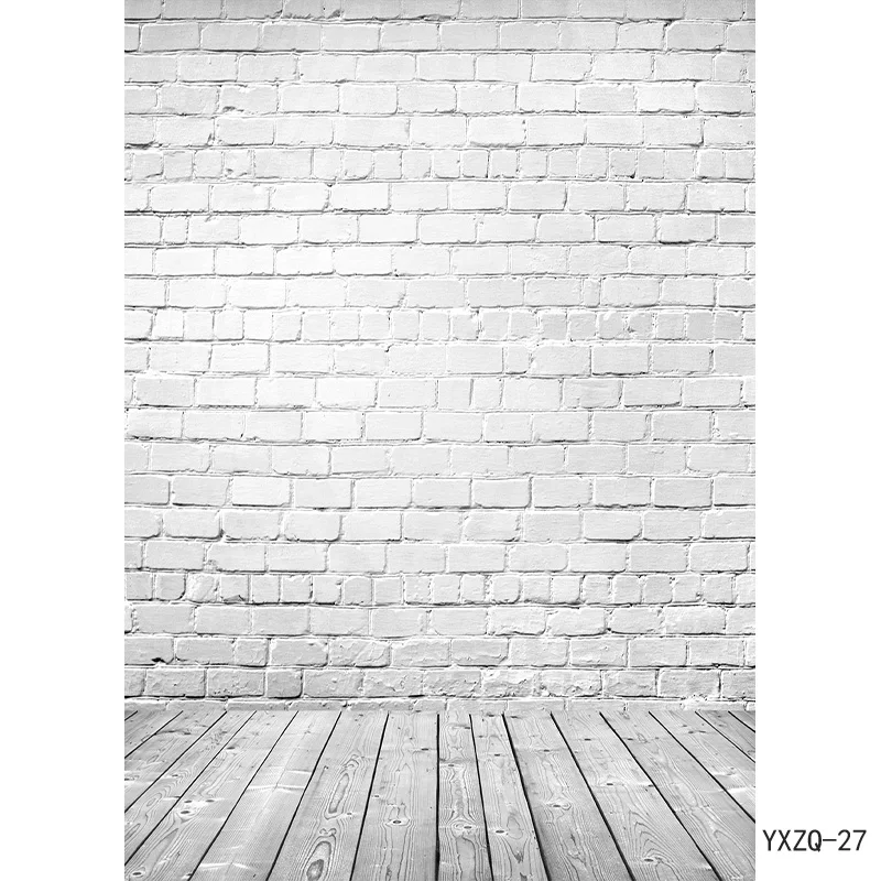 Tela de arte Vintage, pared de ladrillo, suelo de madera, fondos de fotografía, Fondo de estudio, utilería de YXZQ-06