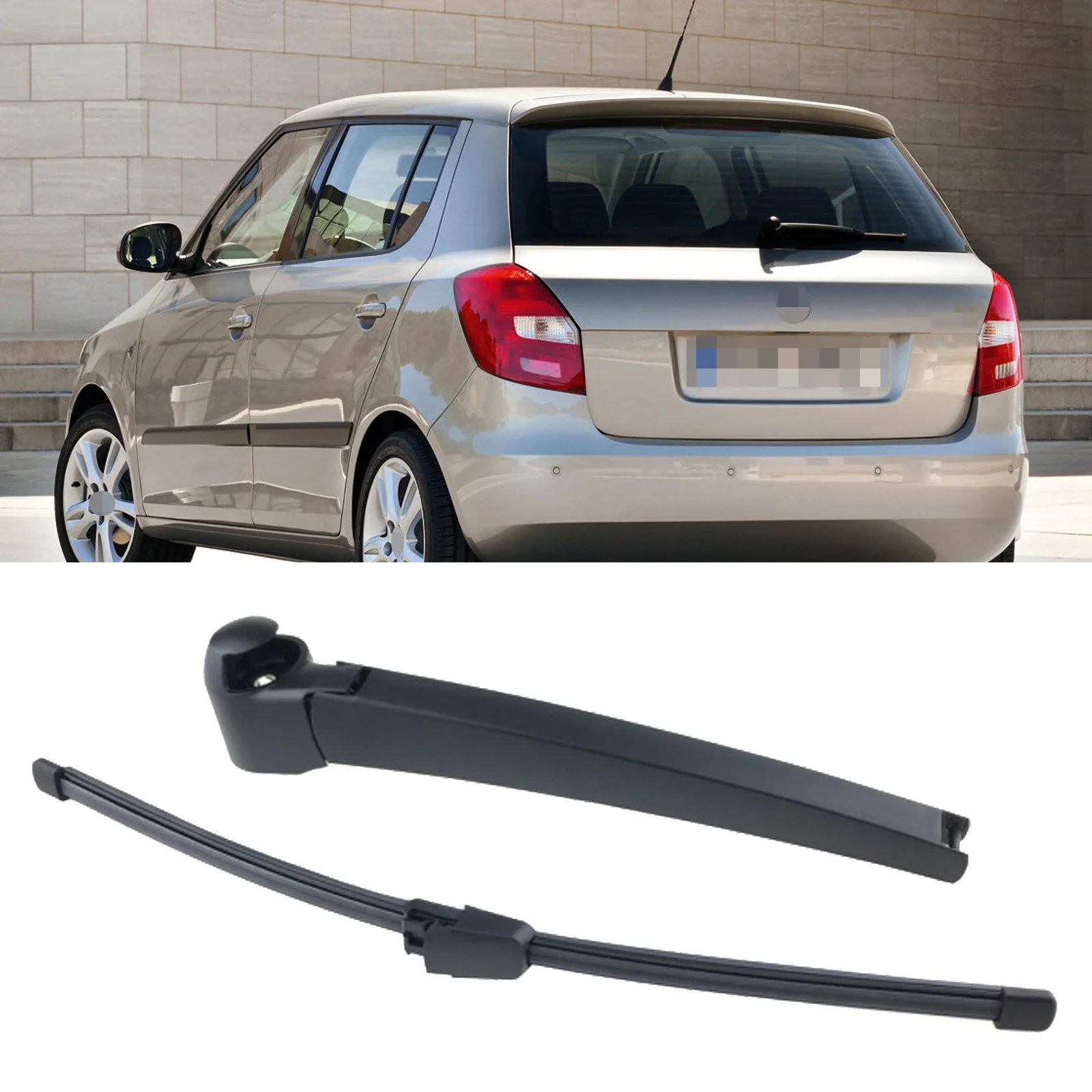 13" Rear Windshield Windscreen Washer Wiper Arm Blade Set For Skoda Fabia MK2 5J Hatchback 2007-2013 Car Accessories Accsesories - Image 2
