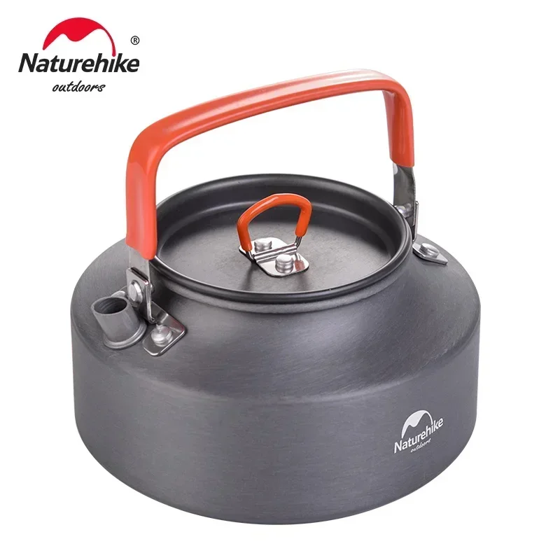 Naturehike 1.1L / 1.45L Aluminum Kettle Teapot Lightweight Outdoor Coffee Pot Camping Hiking Backpacking Kettle Travel Tableware