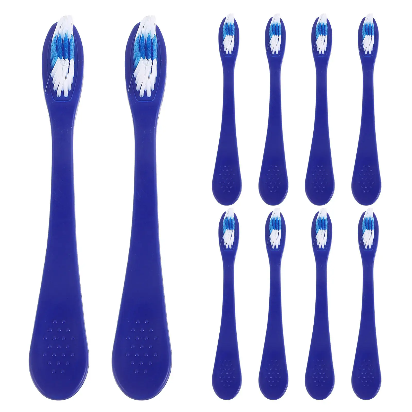 

Набор из 10 мини-зубных щеток с короткой ручкой для безопасного ухода за полостью рта в учреждениях, больницах и пенитенциарных учреждениях