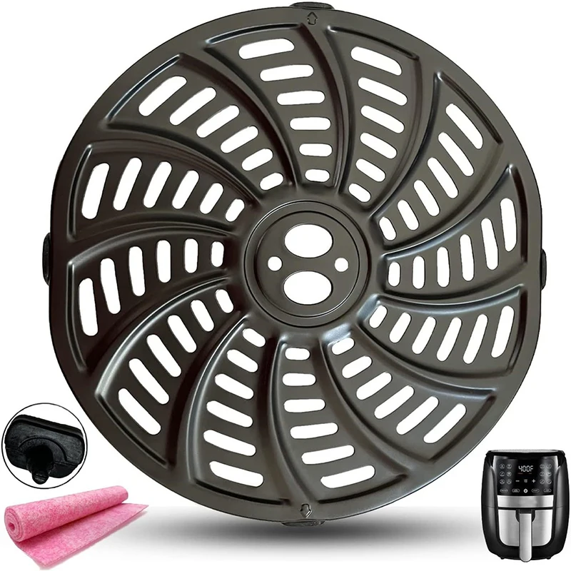 Деко для выпечки Gourmia GAF698/GAF686, круглая сковорода с 4 силиконовыми подушечками, антипригарная посуда, аксессуары для фритюрницы