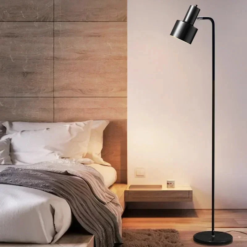 

Nordic Marble Floor Lamp, Creative Living Room, Modern and Simple Study, Bedroom Lamp, Bedside Vertical Reading Floor Lamp