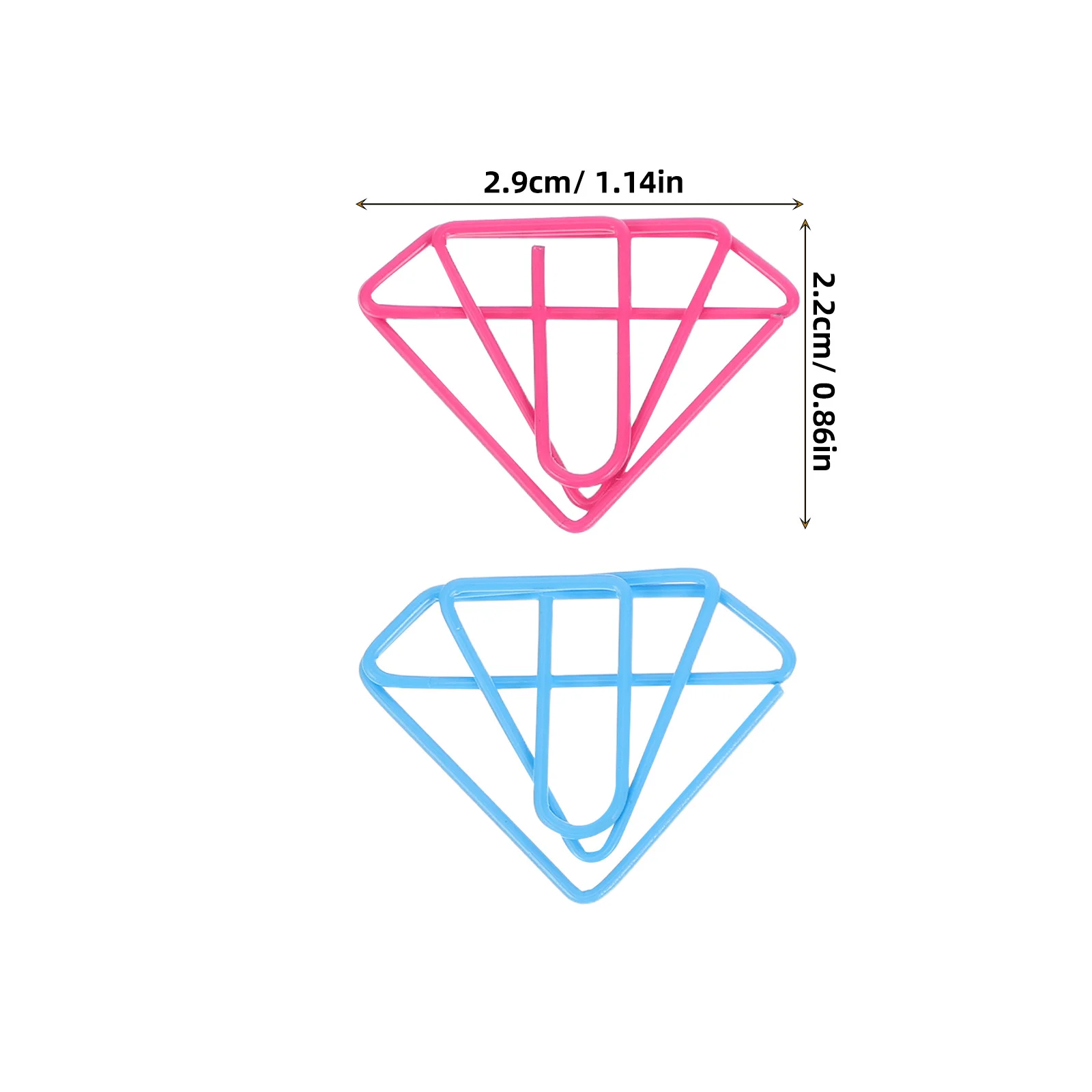 60 stuks betrouwbare metalen paperclips modern chic ontwerp kantoor thuis school document sorteren bladwijzer tool paperclips