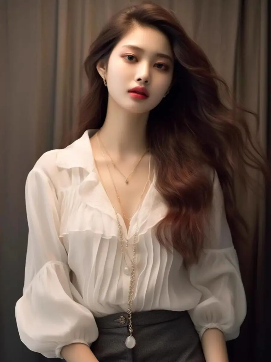 

Long Sleeve Shirts Womens Cotton Plaid Button Down Tops Loose Fit Subcultural Gothic Trendy Aesthetic Harajuku Y2K Emo Spring