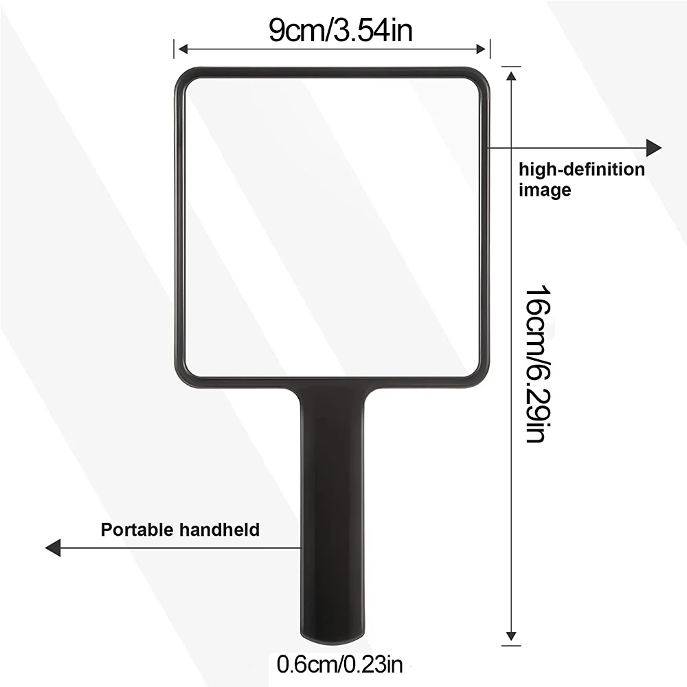1Pcs Kunststoff Griff Handheld Make-Up Eitelkeit Spiegel Tragbare Platz Wimpern Verlängerung Spiegel Frauen Kosmetik Schönheit Salon Liefert