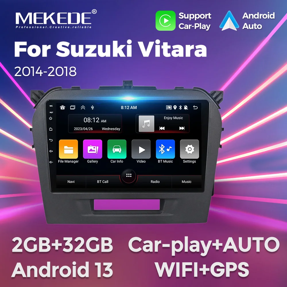 9 Zoll drahtlose Carplay-Stereoanlage für Suzuki Vitara 2015 2016 2017 2018 2019 Autoradio