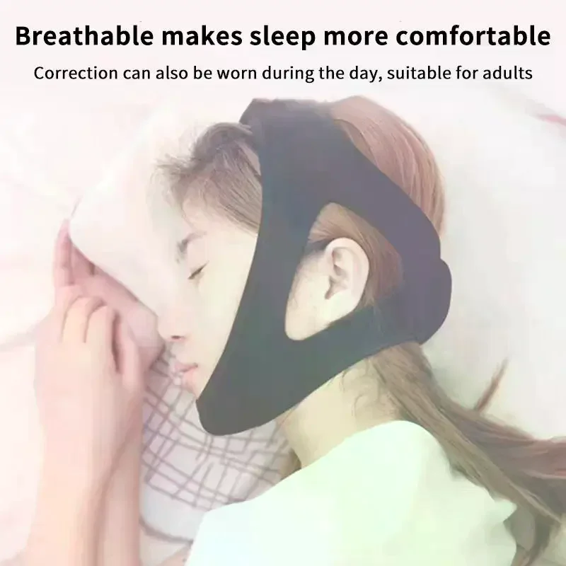 Anti Snore Chin Support Strap Highly Effective Sleep Adjustable Triangle Reduce Snoring Holeless Breathable Models