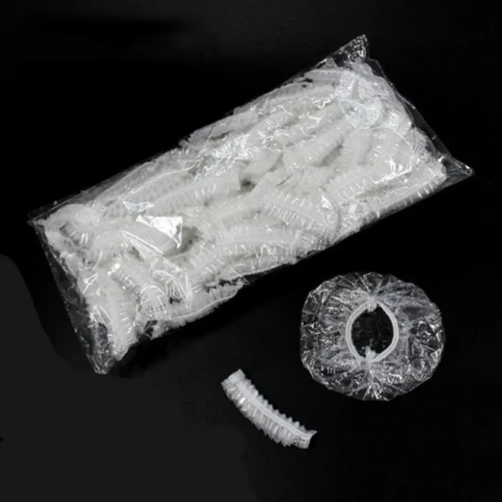 100Pcs Disposable Hair Dye Earmuff Waterproof Ear Cover Baking Oil Wash Shower Bathing Barber Hairdressing Cleaning Accessories