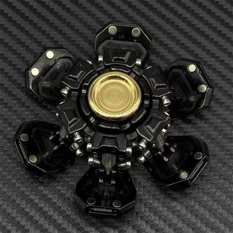 Edelstahl 08 Rüstung Transforming Fidget Spinner EDC Spielzeug ADHS Anti Stress Sensorisches Zappelspielzeug Metall Hand Spinner