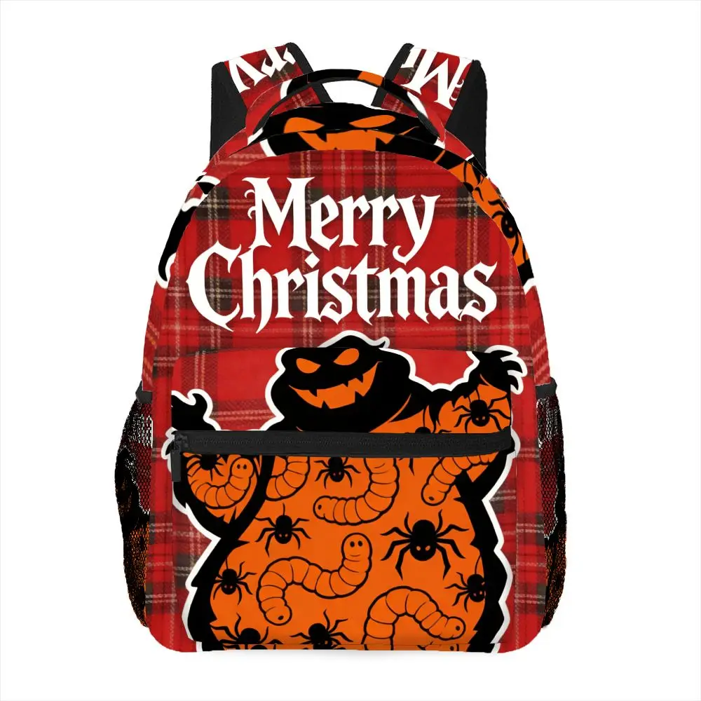 

1 шт. Disney Oogie Boogie красный рюкзак с мультяшным принтом Рождественская тема уличный стиль фотография на молнии двойная сумка на плечо