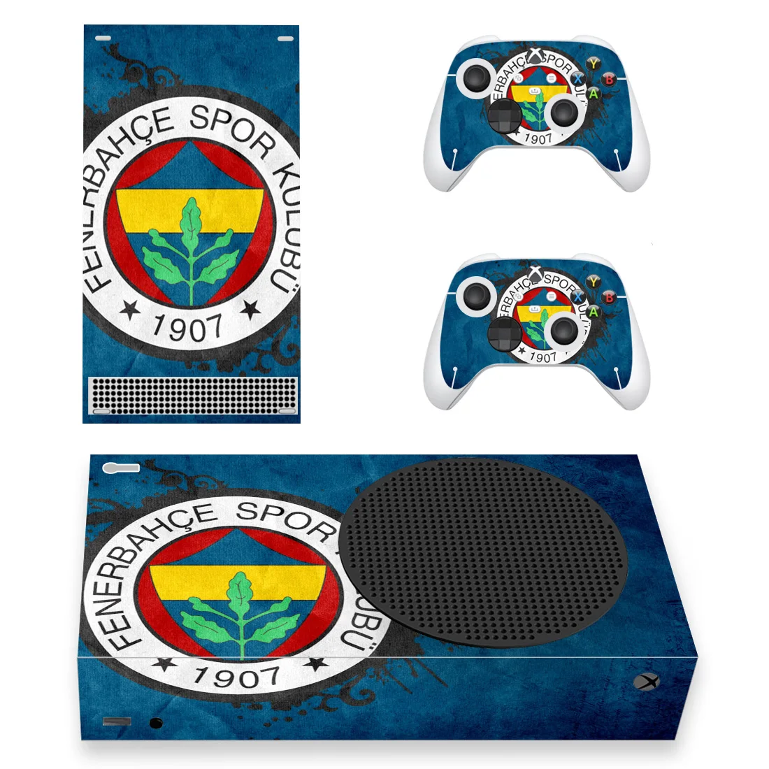 Fenerbahce Skin Sticker Decal Cover for Xbox Series S Console and 2 Controllers Xbox Series Slim XSS Skin Sticker Vinyl