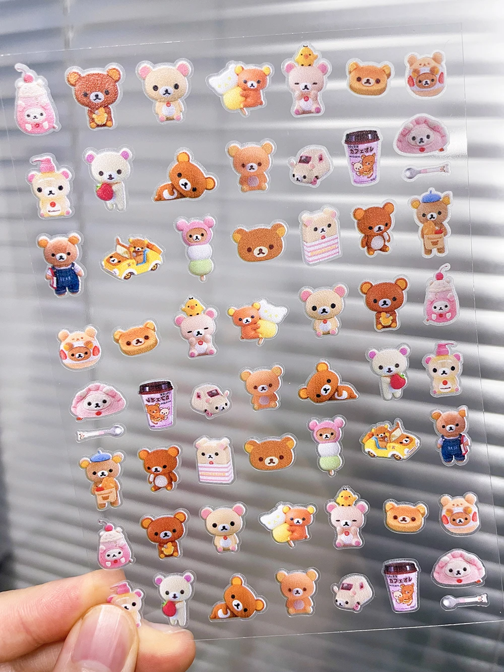 2026 Sommer Neu Rilakkuma Süße Nagelkunst-Aufkleber Japanische Cartoons Kleiner Bär DIY PVC Wasserdichter Selbstklebender Schiebeaufkleber – Detail 1