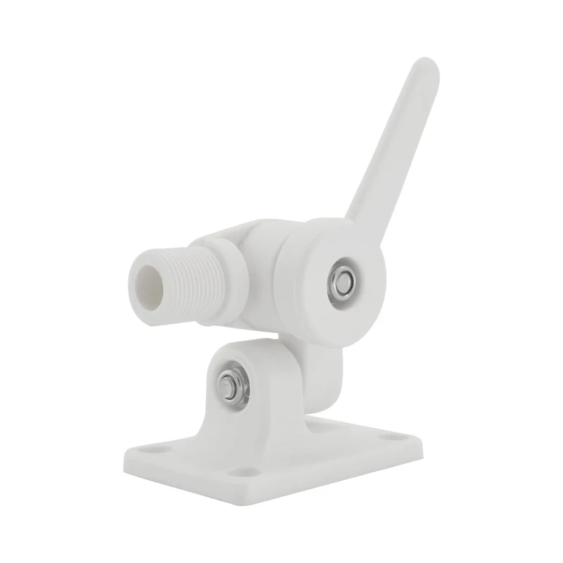 ISURE MARINE VHF Antenna Mounts, Ratchet Mount, White Nylon Adjustable Base Mount for Boat