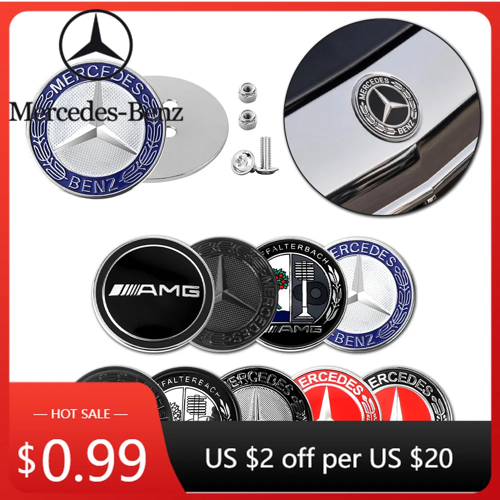 

Горячая автомобильная наклейка 3D Металлический автомобильный сменный значок Передний капот Эмблема для Mercedes Benz AMG A B C R G Class GLK CLA GLB GLC W176 W212