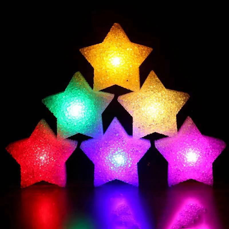 8cm Funny Glowing Handheld Star Flash Light LED Props Children\'s Performance Cheer Luminous Toy Party Decoration Glow Party