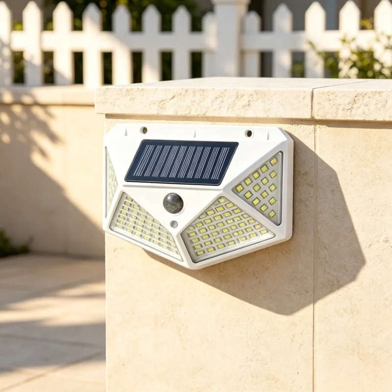 Outdoor Solar Light 100 LED Wall Lamp PIR Motion Sensor Waterproof for Garden Stairs Street Courtyard Outdoor Patio Yard Decor