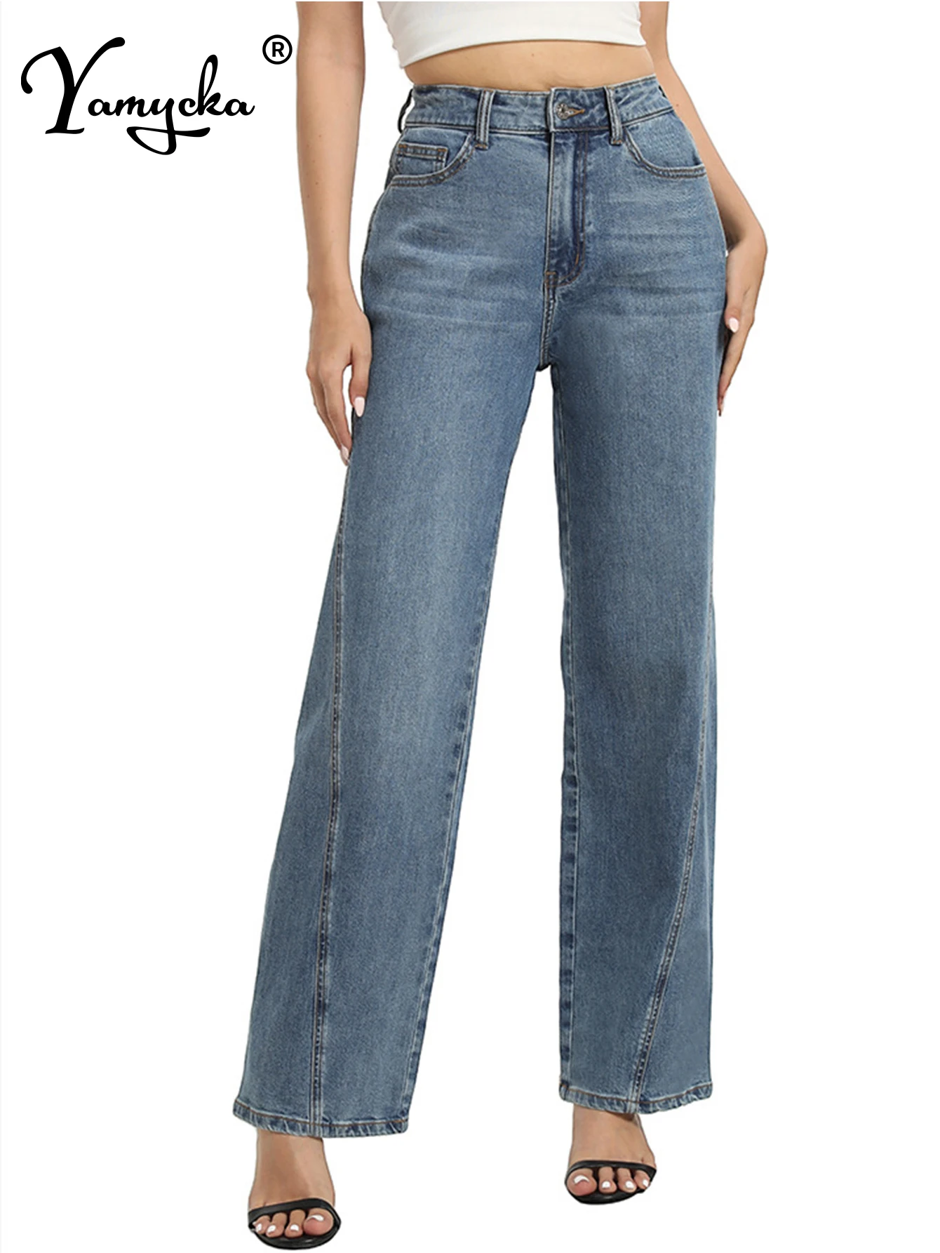 

Sexy high waist denim pants women straight baggy jeans pants woman clothes new fashion casual wide leg pants trousers streetwear