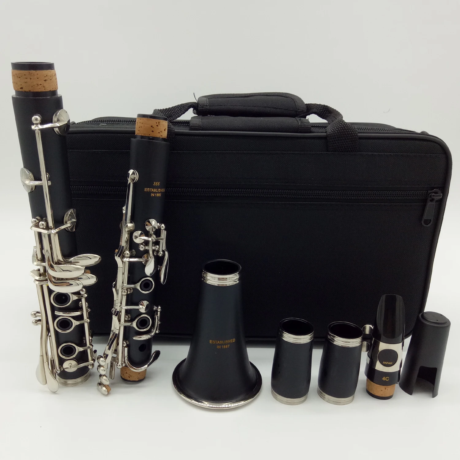 De Xin Professional Bb Clarinet 355 Bakelite Clarinets Nickel Silver Key Musical Instruments Case Mouthpiece Reeds Accessories