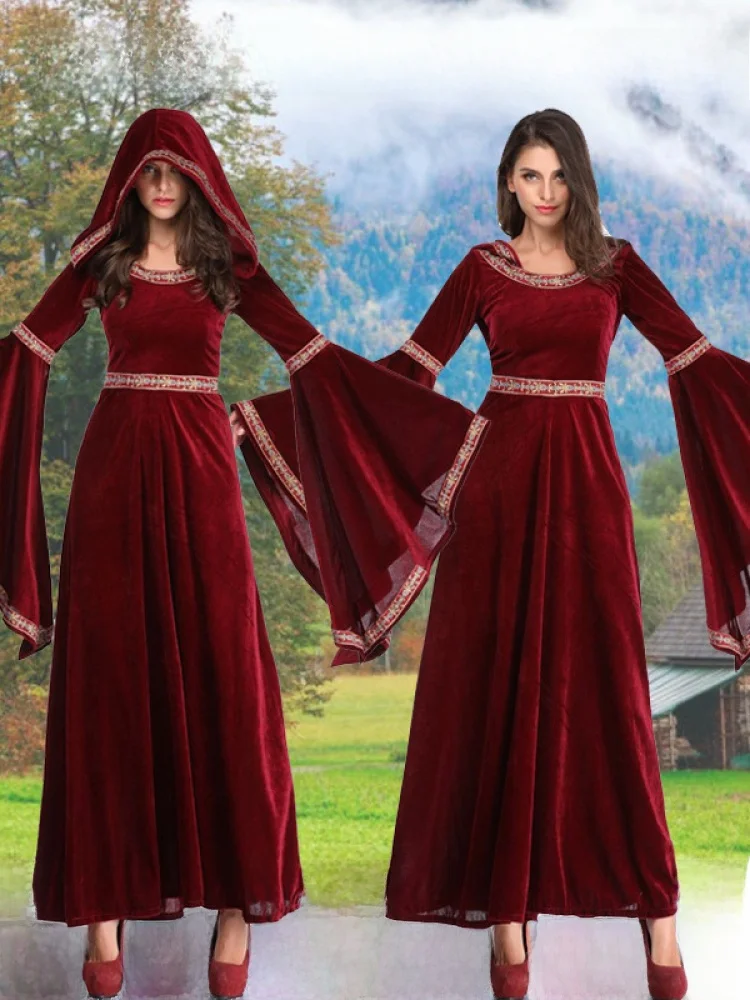 

Хэллоуин Средневековый Двор Длинный Плащ Доктор Юбка Костюм Ведьмы Представление Для родителей и детей Подходит для детей 25-35 лет