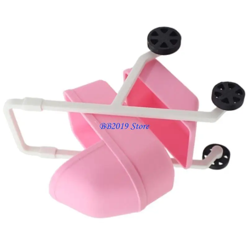 Q0KB – poussette Miniature pour bébé, jouet modèle pour maison poupée 1/12, accessoires d'affichage scène